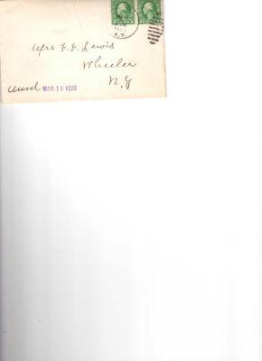 Scott # 498 canceled March 4, 1920 New York, Wheeler New ...