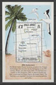 BRITISH INDIAN OCEAN TERR SGMS110 1990 25th ANNIVERSARY MNH 