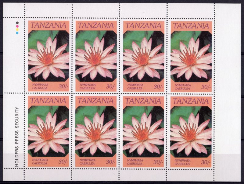 Tanzania 1986 Sc#315/318  INDIGENOUS FLOWERS IN BLOOM 4 MINI-SHEETLETS (32v) MNH