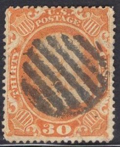 US Stamp #38 USED SCV $425. SON Cancel.