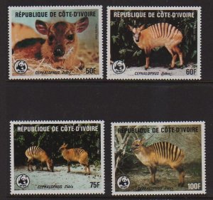 Ivory Coast 1985 Sc 764-767 WWF set MNH