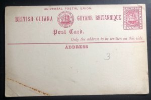 Mint British Guiana Postal Stationary Postcard 3 Cents UPU
