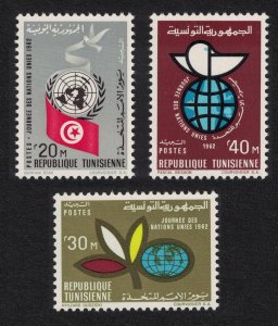 Tunisia UN Day 3v 1962 MNH SG#572-574