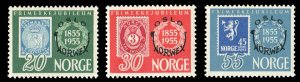 Norway #340-342 Cat$37.50, 1955 Norway Philatelic Exhibition, set of three, n...