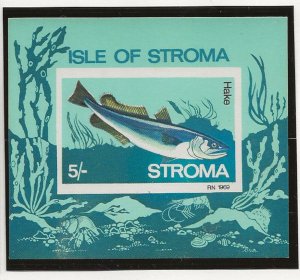 GB local issue Stroma  Scotland 1969 Fish miniature sheet    MNH