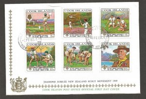 1969 Cook Islands Boy Scouts Jamboree FDC