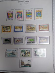 collection on pages Norfolk Island 1988-91 mint most NH IW: CV $100