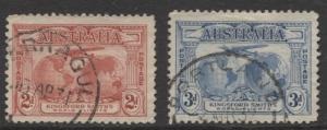 Australia - Scott 111- 12-Set of 2 -Kingsford Smith  -1931- Fine Used