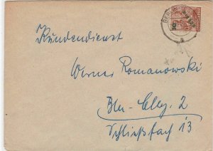 Germany 1949 Berlin Overprint Berlin Tegel Cancel Stamps Cover Ref 24112