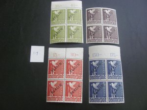 BERLIN 1948 MNH SC 9N17-9N20 BLOCKS HIGH #S VF/XF $300 (117)
