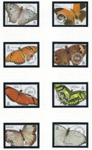 Turks and Caicos 893-900 MNH 1991 Butterflies (ak5494)