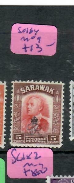 SARAWAK  (P2204B)  BROOK  ROYAL CYPHER  $5   SG 164     MOG