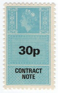 (I.B) Elizabeth II Revenue : Contract Note 30p (1983) 