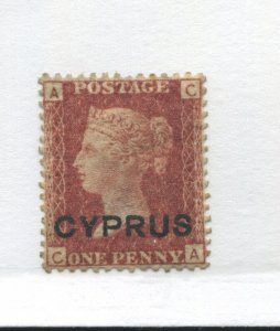 1880 QV overprinted 1d Plate 216 CA mint no gum