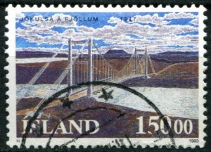 Iceland Sc#767 Used, 150k multi, Bridges (1993)