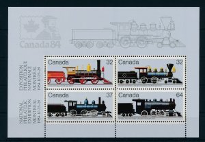 [18453] Canada 1984 Railway train Eisenbahn Souvenir sheet MNH