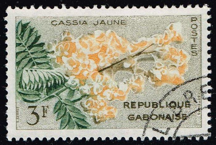 Gabon #157 Yellow Cassia Flower; CTO (0.40)