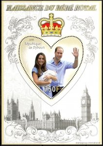 DJIBOUTI 2013 ROYAL BABY PRICE GEORG WILLIAM KATE [#1398]