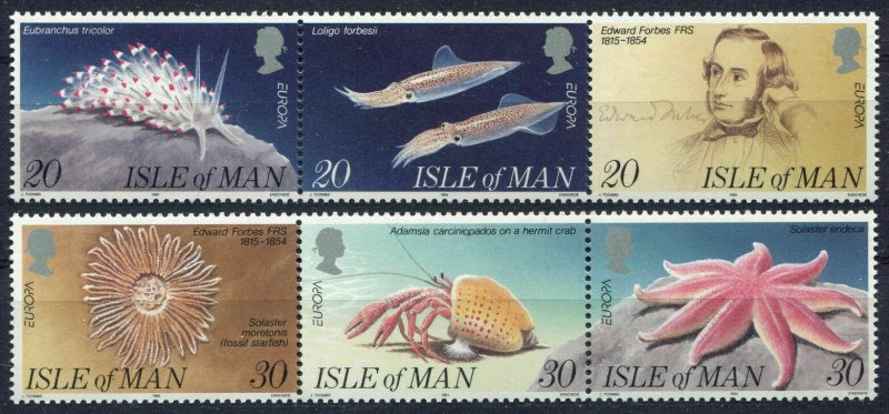 1994 Isle of Man 587-592strip Europa Cept / Marine fauna 6,50 €