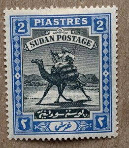 Sudan 1898 2p Camel Post, unused. Scott 14, CV $42.50. SG 15