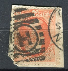 USA; 1870s early classic Jackson 2c. issue used Shade + Postmark, Letter H
