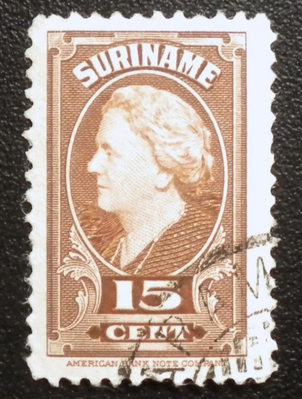 SURINAME DUTCH GUIANA 1945 STAMP. SCOTT # 194. USED.