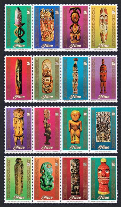 Niue Pacific Arts Festival 4 strips 16v SG#336-351 SC#265-268