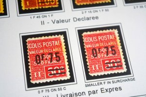 COLOR PRINTED FRANCE RAILWAYS POST 1892-1960 STAMP ALBUM PAGES (33 ill. pages)