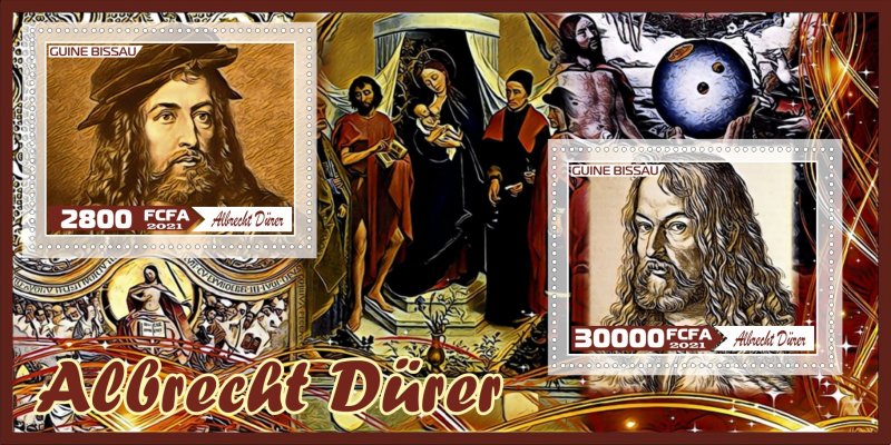 Stamps. Art, painting, Albrecht Durer 2021 8 sheets perforated ** MNH