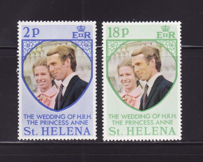 St Helena 277-278 Set MNH Princess Anne's Wedding