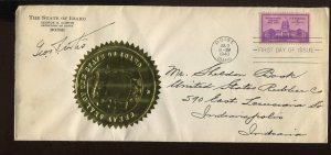 George H. Curtis  Idaho Secretary of State Signed Cover 928s