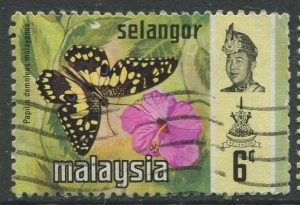 STAMP STATION PERTH Selangor #131 Sultan Salahuddin Butterfly Type Used 1971