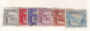 Iceland Sc 170-5 1931 Golden Falls stamps used