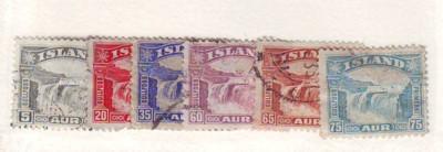 Iceland Sc 170-5 1931 Golden Falls stamps used