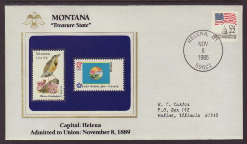 US Montana State Flag,Bird and Flower Cover BIN