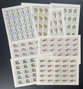 Congo 1971 YT 289-296 sheet snakes reptiles wildlife animals nature crocodiles