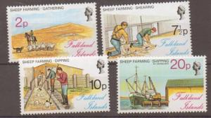 FALKLAND ISLANDS SG321/4 1976 SHEEP FARMING INDUSTRY  MNH