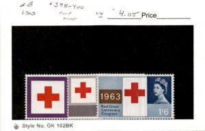 Great Britain, Postage Stamp, #398-400 Mint LH, 1963 Red Cross (AD)