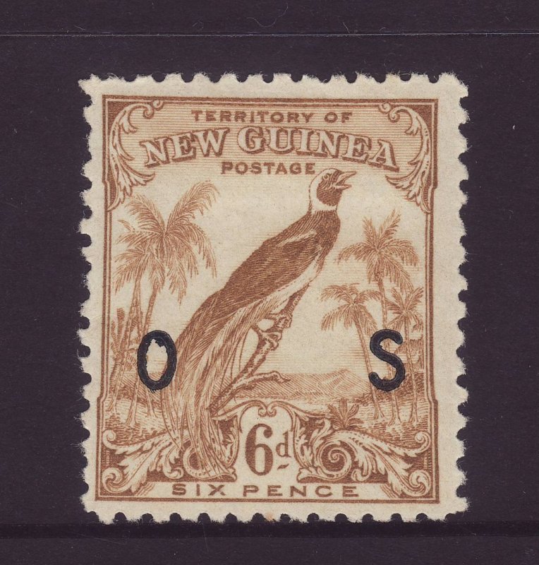 1932 New Guinea 6d Official Mounted Mint SGO50 