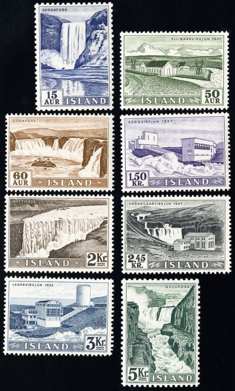 Iceland Stamps # 289-96 MLH XF Scott Value $76.00