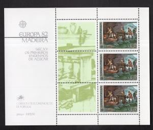 Portugal Madeira   #81a  MNH 1982  sheet Europa  sugar mills