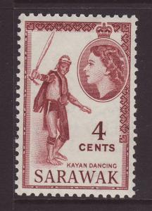 1957 Sarawak 4c Kayan Dancing Mint