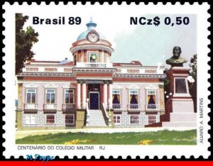 2167 BRAZIL 1989 MILITARY SCHOOL, RIO, CLOCK, ARCHITECTURE, MI# 2298 C-1630 MNH