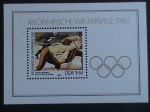 ​GERMANY DDR STAMP-1980-SC#2066-13TH WINTER OLYMPIC LACK PLACID NY -MNH S/S VF