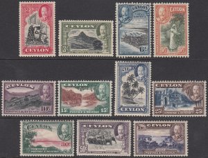 Ceylon 264-274, SG368-378 MNH / MVLH CV $220.00