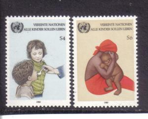 UN Vienna #55-56 set mnh f-vf.