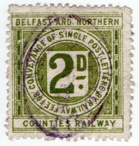 (I.B) Belfast & Northern Counties Railway : Letter Stamp 2d 