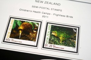 COLOR PRINTED NEW ZEALAND 2011-2015 STAMP ALBUM PAGES (98 illustrated pages)