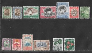 CEYLON 1937 - 1954 FINE USED COLLECTION OF SETS + EXTRAS Cat £26+