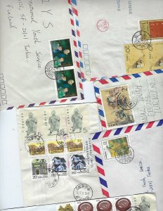 CHINA 1980 LARGE COLLECTION OF 50 COVERS MANY REGISTERED DIFFERENT TOWNS